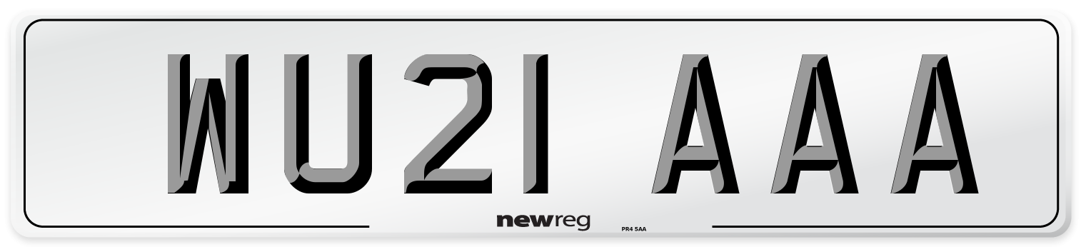 WU21 AAA Number Plate from New Reg